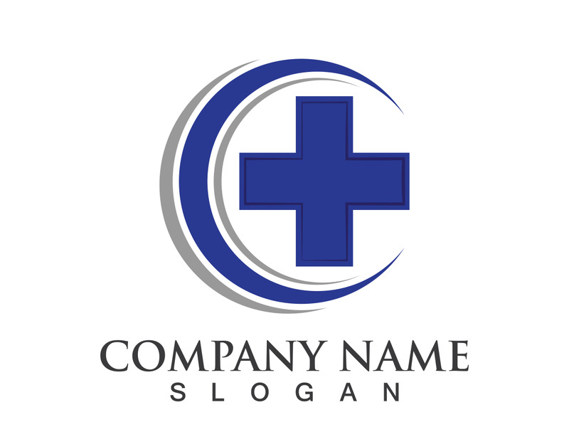 Medical health icon digital logo design vector illustration