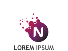 initial letter N logo with modern concept.