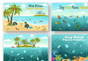 14 Stop Ocean Plastic Pollution Illustration