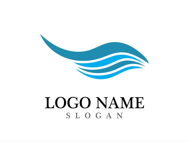 Wave beach vector illustration design logo