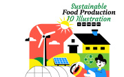 10 Sustainable Food Production Illustration