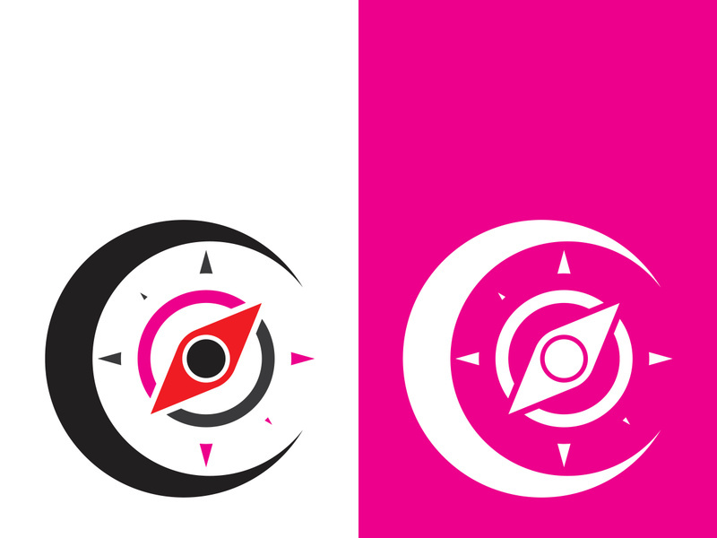 Compass logo template vector icon illustration design