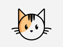 cute cat head cartoon logo cat head Good for cat care related products