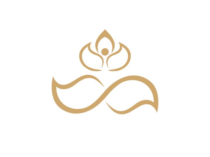 Lotus flower health meditation logo symbol