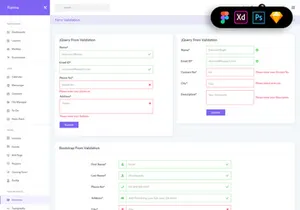 Forms Widgets Dashboard UI Kit