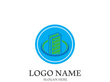 Digital book logo technology vector icon design