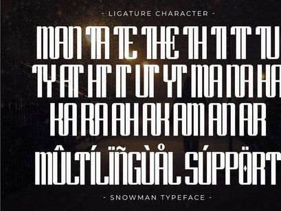 Snowman - Condensed Sans Serif