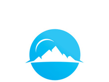 Mountain logo template. Vector illustration.