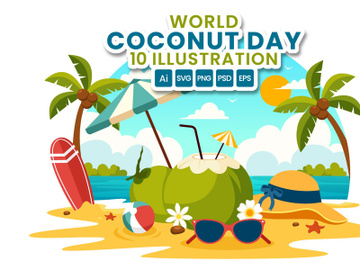 10 World Coconut Day Illustration preview picture