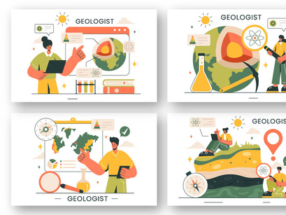 10 Geologist Soil Analysis Illustration