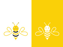 Bee logo vector icon illustration design
