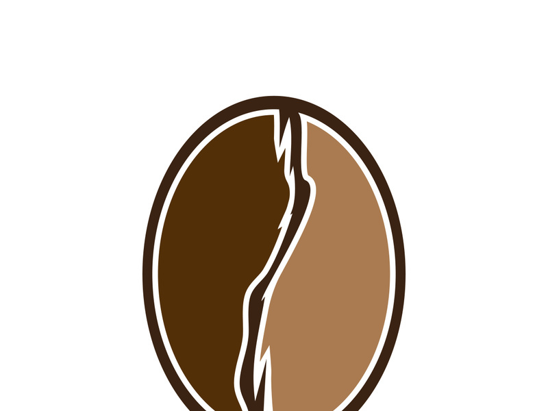 Coffee bean icon vector illustration template