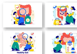 10 Healthy Gut Illustration