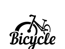 Creative design geometric bicycle logo isolated background.Racing bicycle, competition, sport.