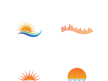 Sun  Logo and icon  Template design preview picture