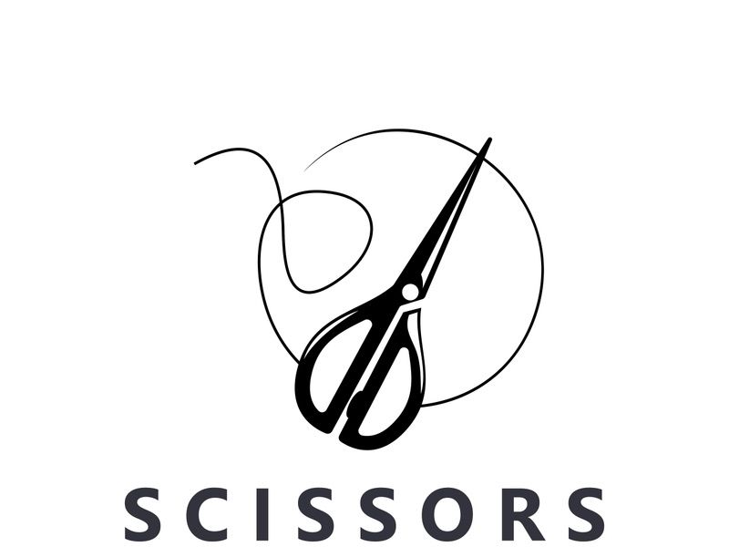 Scissors Logo Design Icon Template. Modern simple design. barbers tools and barbershop. Vector Illustration