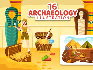 16 Archeology Vector Illustration preview picture