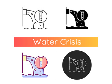 Water pollution control icon preview picture