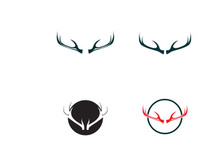 Deer head antler logo
