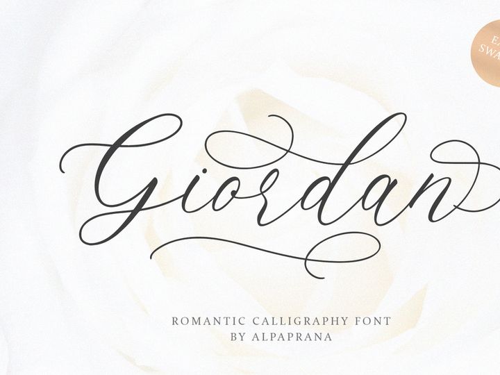 Giordan - Romantic Calligraphy Font preview picture