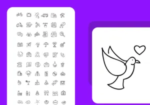 99 Line Drawing Icon Set VS2
