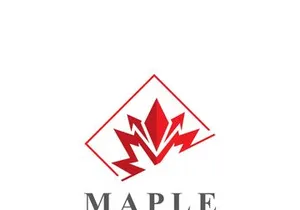 Maple leaf logo design vintage style graphic illustration