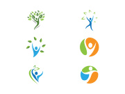 Human character logo sign