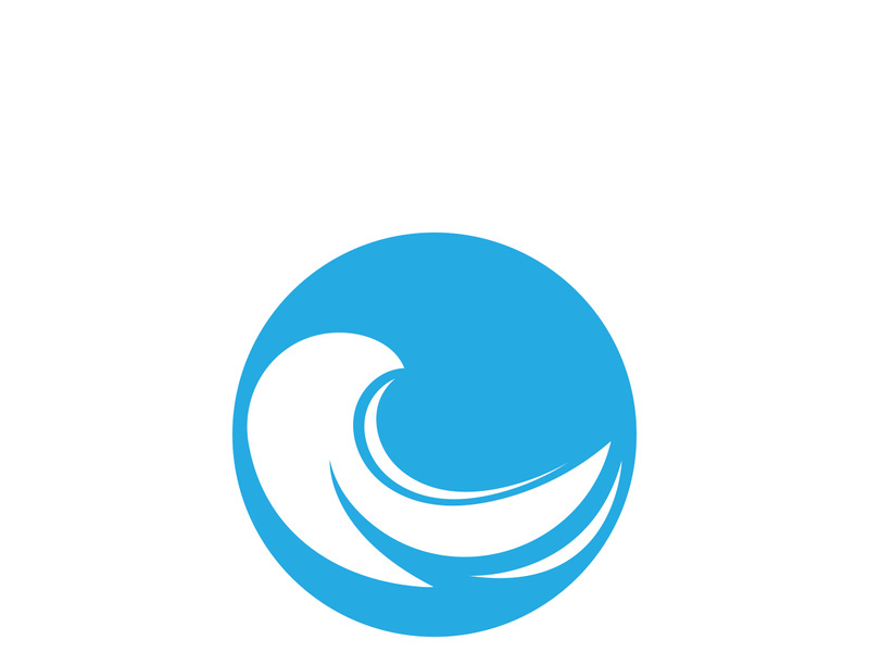 Ocean water wave wave logo design.