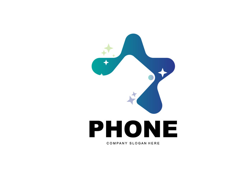 Smartphone Logo, Communication Electronics Vector, Modern Phone Design, For Company Brand Symbol