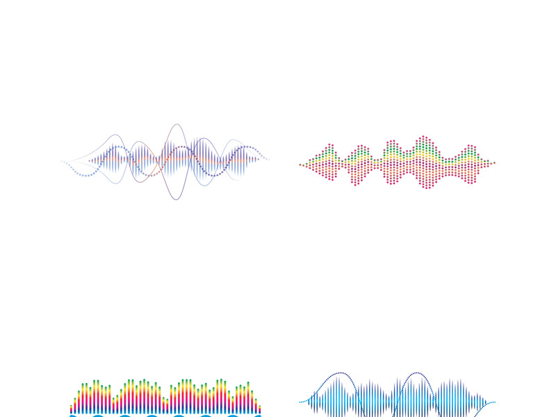 Sound waves vector illustration design template