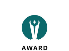 Trophy cup vector logo template concept illustration