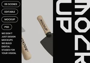 Hand Garden Shovel Mockup