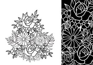 Flower x Motorcycle art Vector Bundle