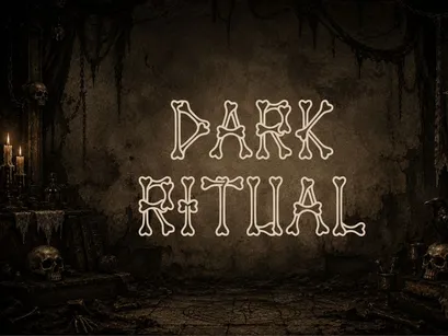 GRIMBONE – Spooky Skeletal Decorative Font