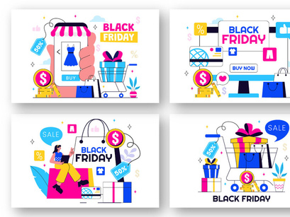 11 Black Friday Sale Event Illustration