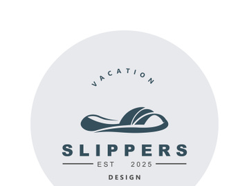 Slippers Logo creative Design vintage Concept Illustration Symbol Icon preview picture
