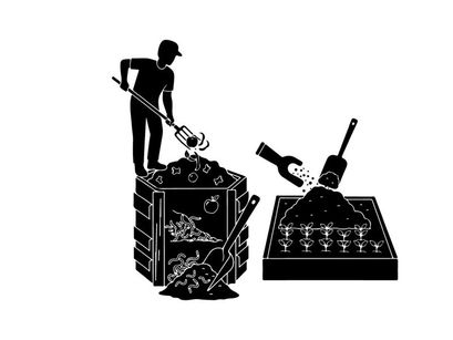 Silhouette of man pouring wine into a large decanter and bottle