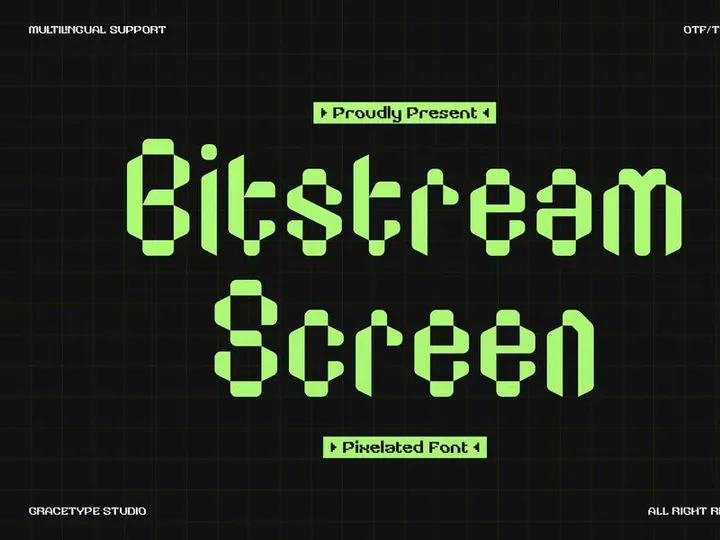 Bitstream Screen | Pixelated Font
