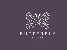 Butterfly Logo Design, Beautiful Flying Animal