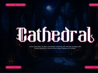 Morglitch | Pixelated Font