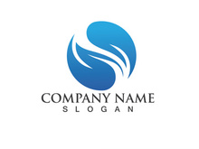 Yin And yang symbol nature water logo