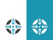 Compass logo template vector icon illustration design