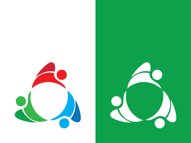 Community, network and social icon design template