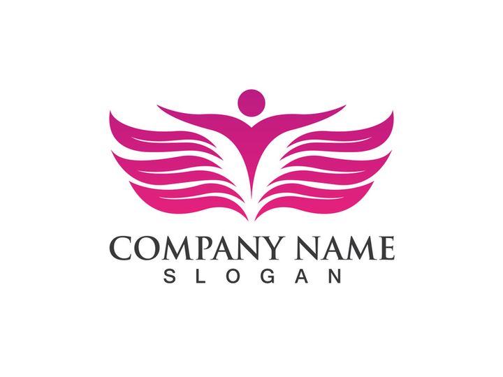 People yoga health in lotus flower logo