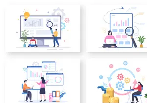 11 Business Workflow Organization Illustration