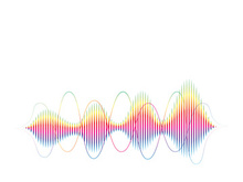 Sound waves vector illustration design template