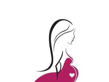 Beauty Lactating Mom Baby logo illustration preview picture