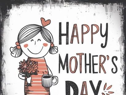 Happy Mother Day Illustration