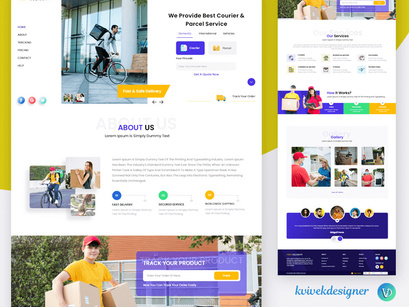 Courier and Parcel Delivery Service Website UI Template