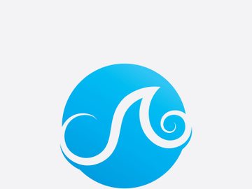 Water wave Logo design vector Template preview picture